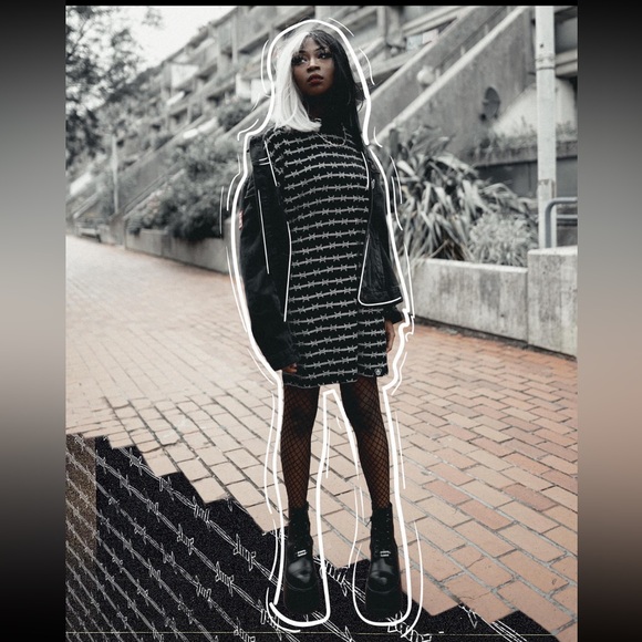 Bad Monday Barb Wired long sleeve dress - Picture 1 of 5